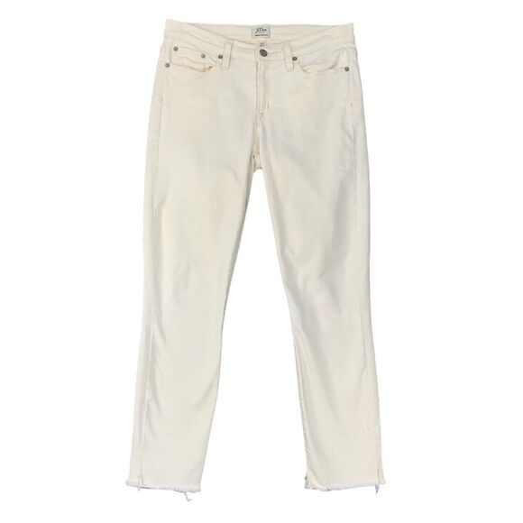 J Crew Jeans Womens 29T Tall Butter Denim Raw Hem Toothpick Skinny Leg Stretch - Picture 1 of 13